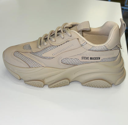 Steve Madden Women's Possession Sneaker TAN - HOT PINK - NAVY