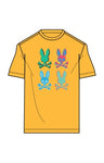 MENS BENNETT MULTI BUNNY TEE-831 AMBER FROST/GLACIAL BLUE/WHITE/BLACK/HEATHER STORM