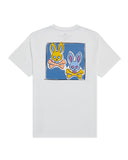 MENS JAMES BUNNY IN A BOX TEE-100 WHITE / NAVY