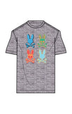 MENS BENNETT MULTI BUNNY TEE-831 AMBER FROST/GLACIAL BLUE/WHITE/BLACK/HEATHER STORM