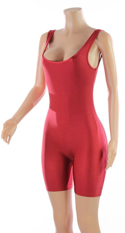 SLEEVELESS ONE PIECE RED JUMPSUIT ROMPER