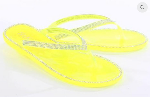 Jelly Flip Flops Yellow