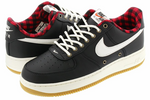 Nike Air Force 1 Black/Sail Action Red Gum Light