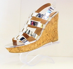 Qupid Strappy Wedge - Silver
