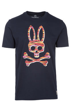 mens bunny logo wave print tee shirt