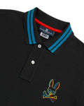 MENS BIG AND TALL BARBON NEON GLOW POLO - 001 black